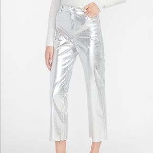 COPY - NTW Express Silver Straight Leg Faux Leather Pants